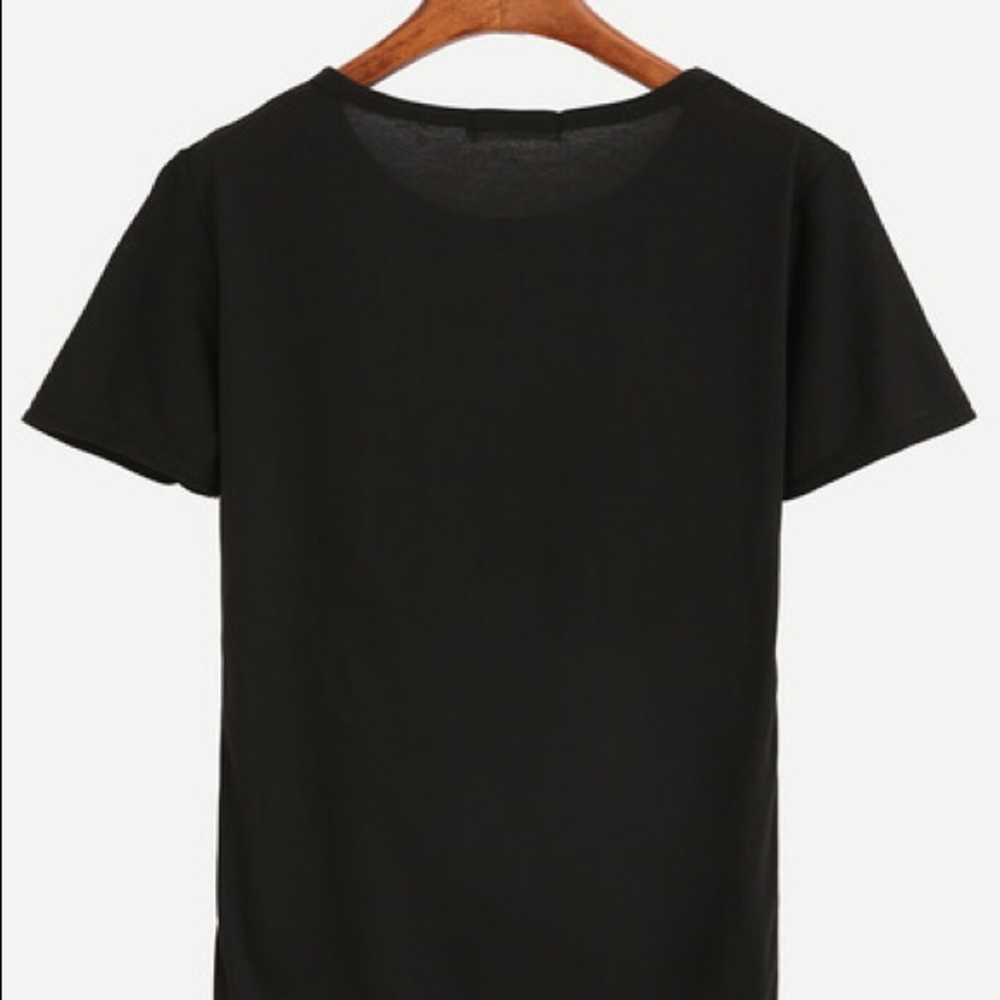 🖤Normal people scare me Black Print T-shirt - Top - Picture 4 of 5